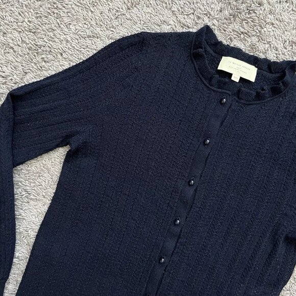 La Maille Sezane Sweater Cardigan Women's Merino Wool Blue - Picture 8 of 11